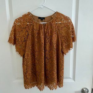 NWT J. Crew Rust Brown Lace Shirt, Women's, S